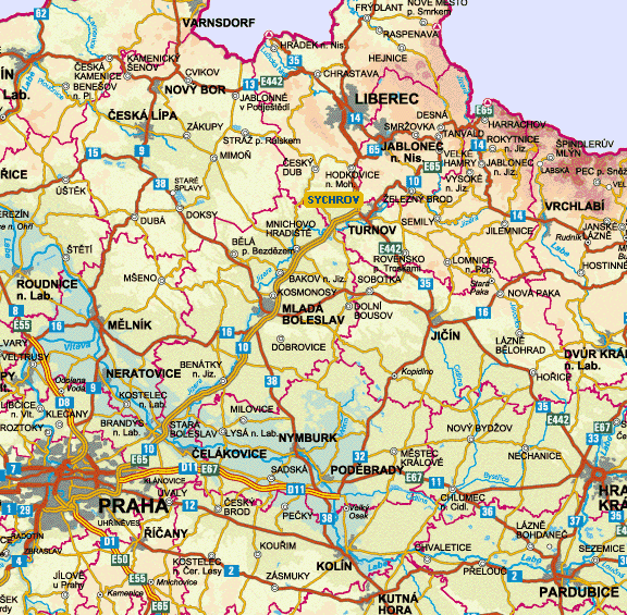 Klinkni pro detailn� mapu Sychrova.