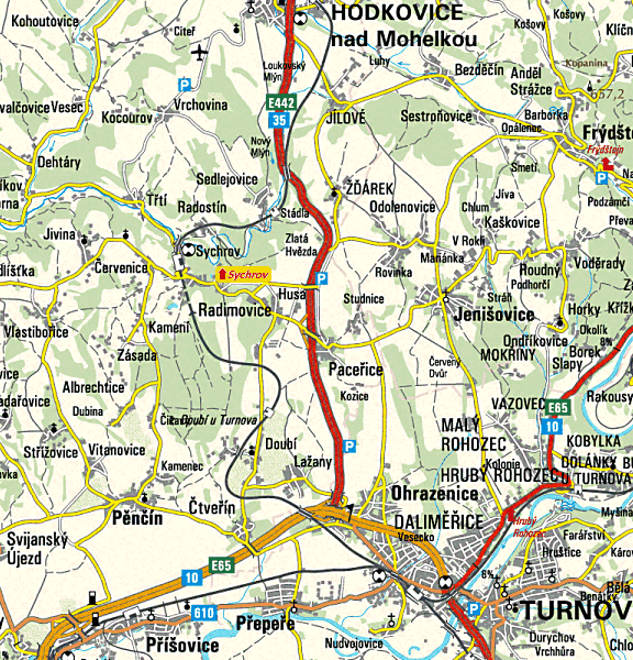 Klinkni pro celkovou mapu cesty.